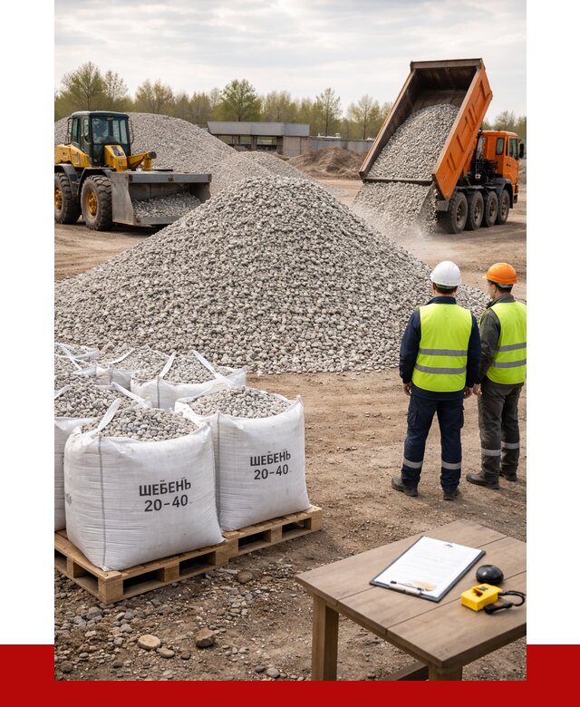 Известняковый щебень 20-40 в Пятигорске от 2157 р. ПРОНЕРУДПтг