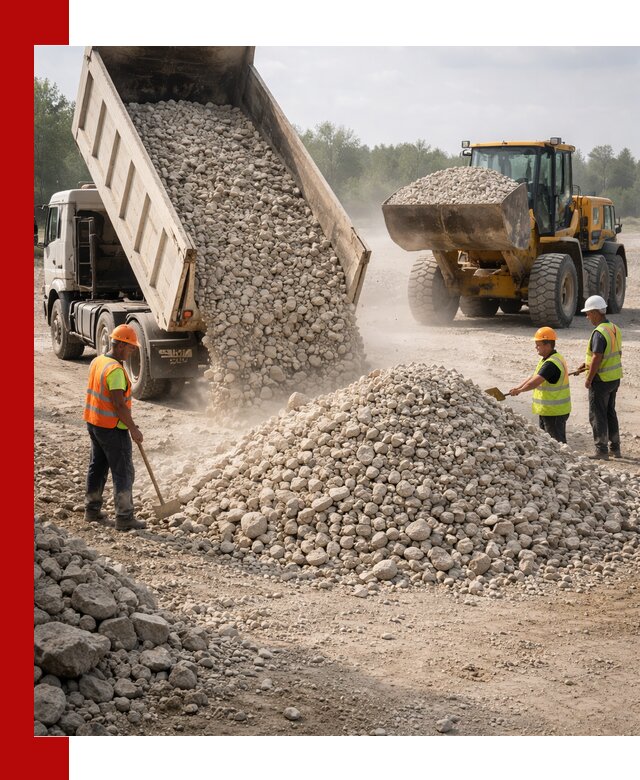 Доставка известнякового щебня фр. 40-70 в Пятигорске