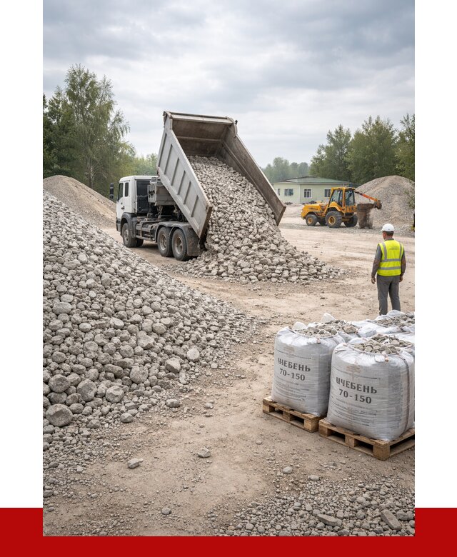 Известняковый щебень фракция 70-150 в Пятигорске от 1284 р. | ПРОНЕРУДПтг