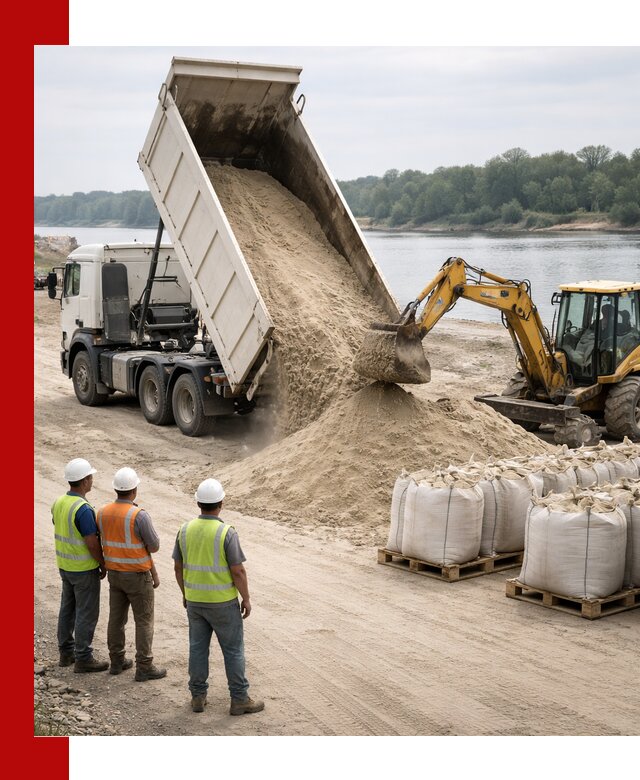 Доставка речного песка в Пятигорске самосвалами и погрузкой