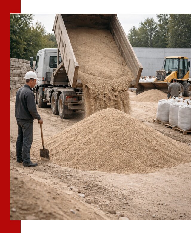 Кварцевый песок фракция 0–3 мм с доставкой в Пятигорске