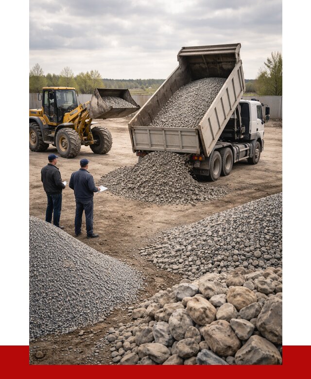 Гравий и камень с доставкой в Пятигорске от 4315 р. - ПРОНЕРУДПтг