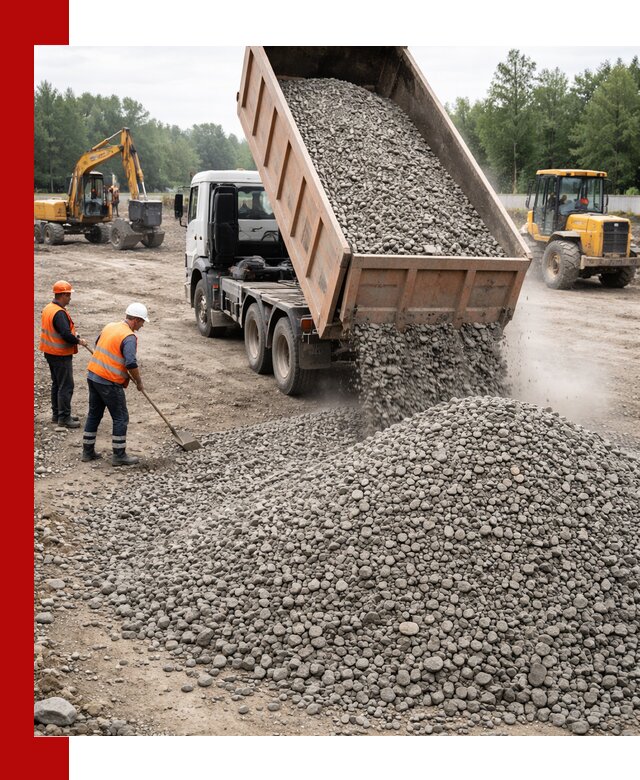 Доставка гравия фракции 40-70 в Пятигорске оптом и в розницу