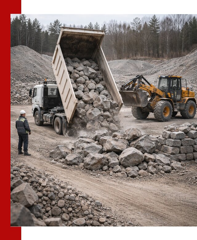 Доставка и продажа бутового гранитного камня в Пятигорске