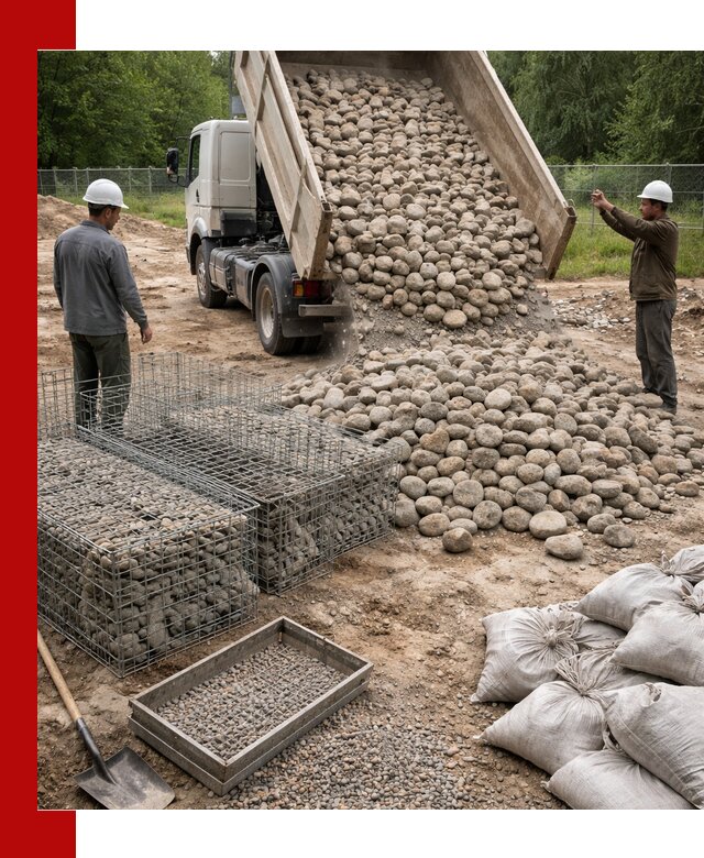 Камень для габионов фракция 70–151 в Пятигорске