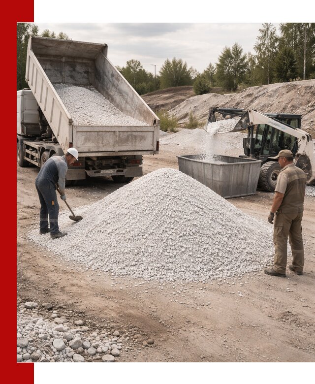 Доставка и продажа белой мраморной крошки в Пятигорске