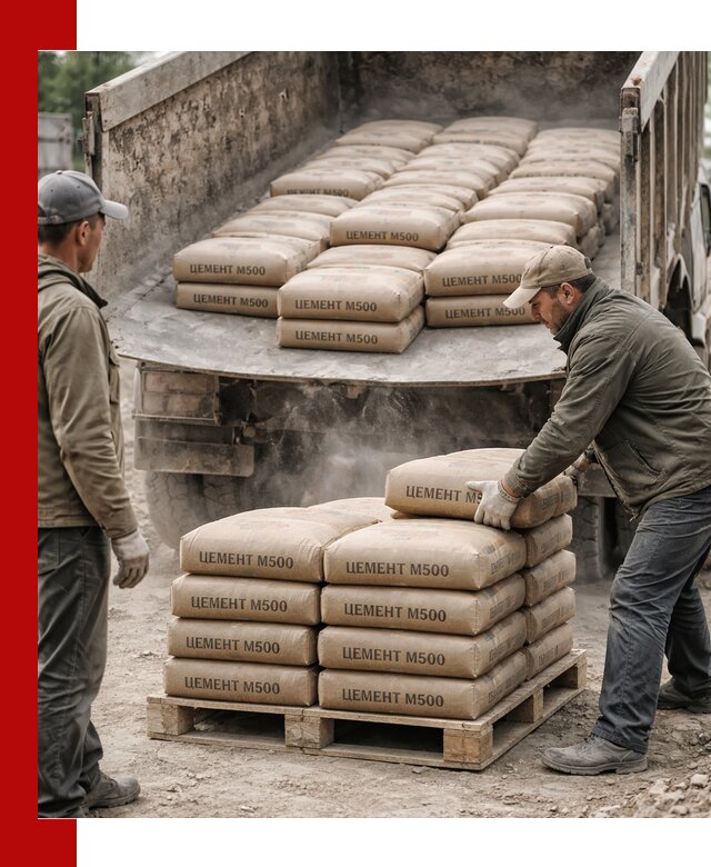 Цемент М500 с доставкой самосвалом в Пятигорске