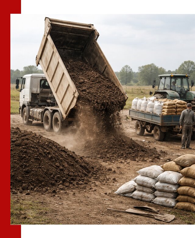 Доставка грунта и удобрений оптом в Пятигорске для сельхоз и строительства