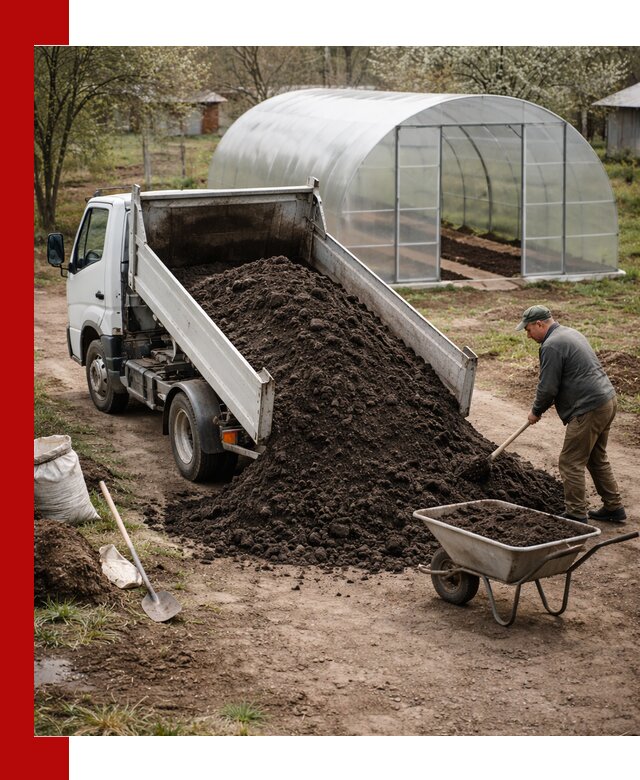 Чернозем для теплицы с доставкой в Пятигорске