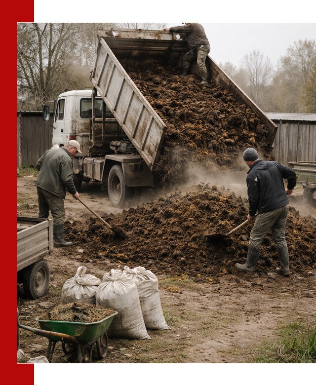 Доставка коровьего навоза самосвалом в Пятигорске