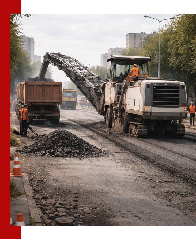 Фрезерованный асфальт в Пятигорске — удаление и вывоз старого покрытия