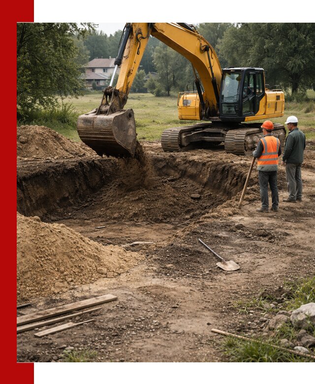 Рытье котлована под фундамент в Пятигорске (быстро и недорого)